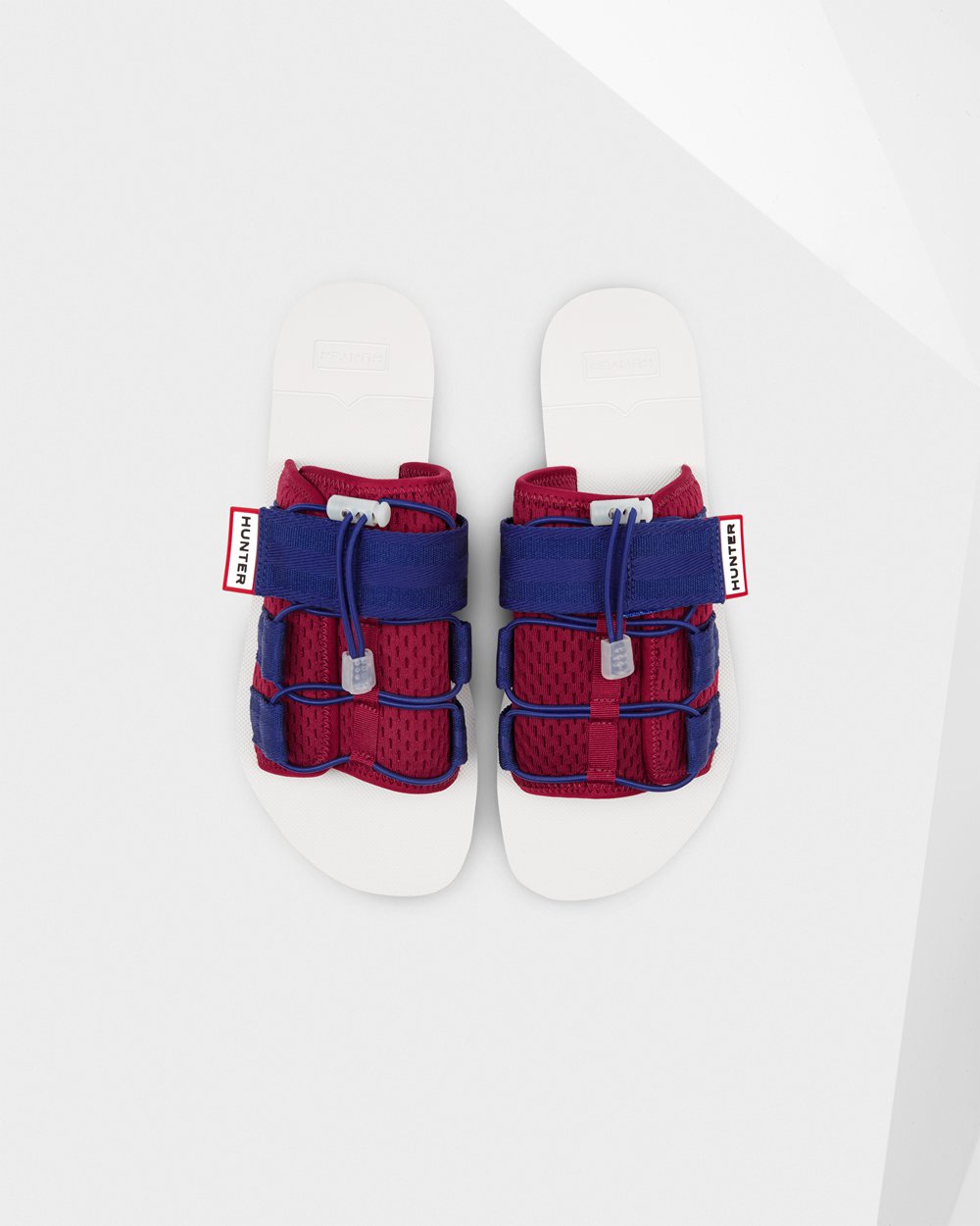 Men Hunter Original Beach | Slides White/Red/Blue | NZ-39045-HGLK